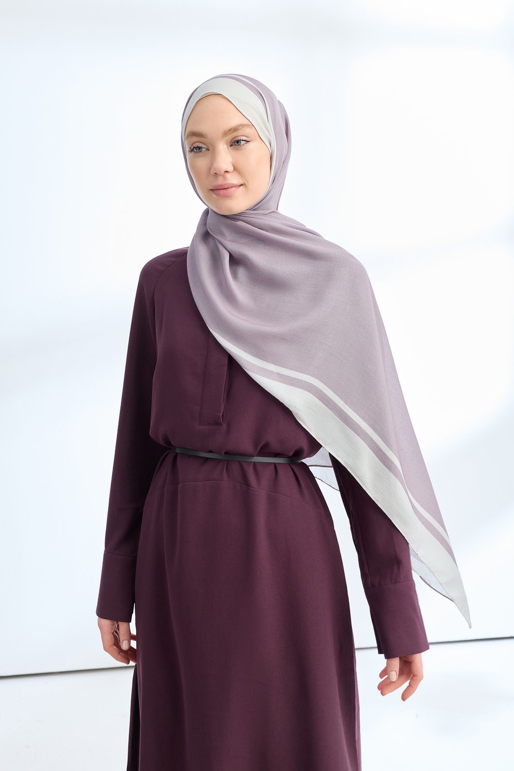 ELEGANT HARMONY FRAME DESEN ŞAL - LAVANTA