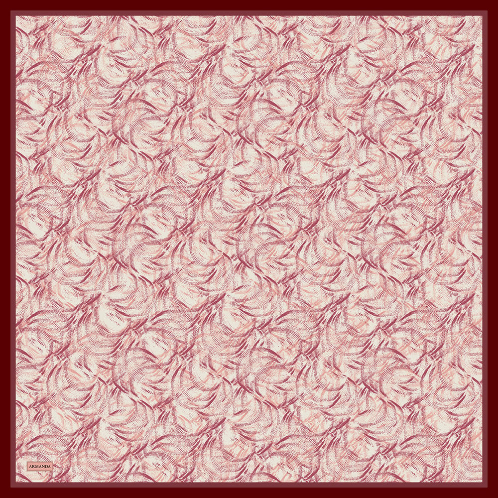 ENDLESS WAVES DESEN THE TENCEL EDIT EŞARP  - BORDO