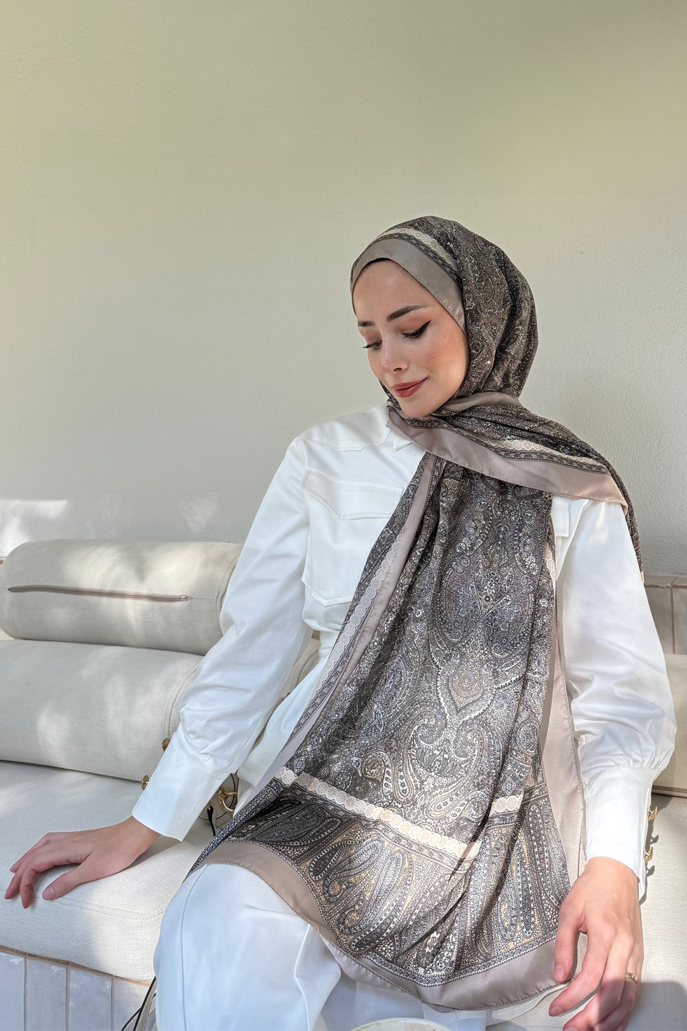 ETHNIC VUAL  VINTAGE DESEN ŞAL - TAŞ
