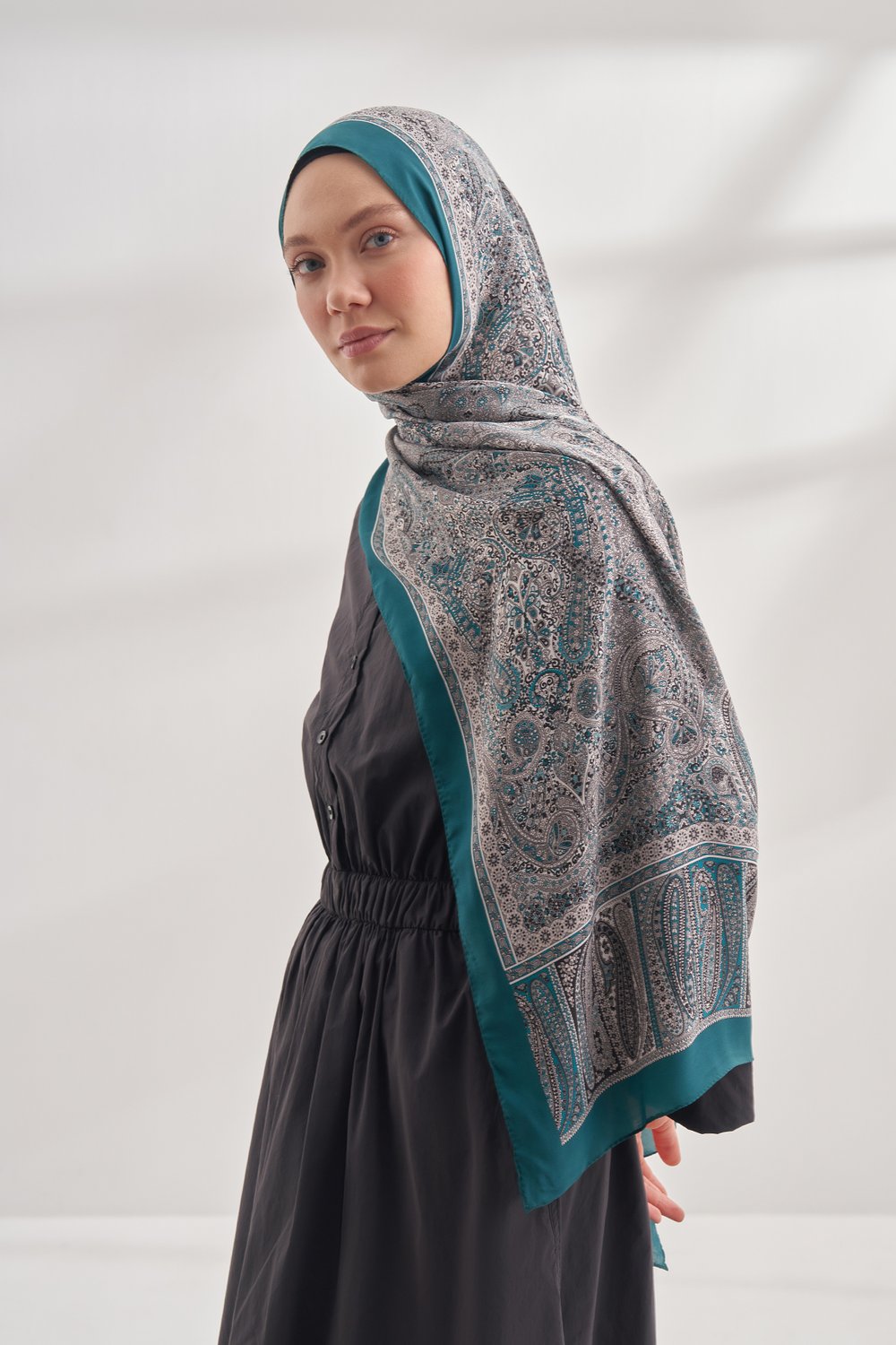 ETHNIC VUAL VINTAGE DESEN ŞAL - ZÜMRÜT