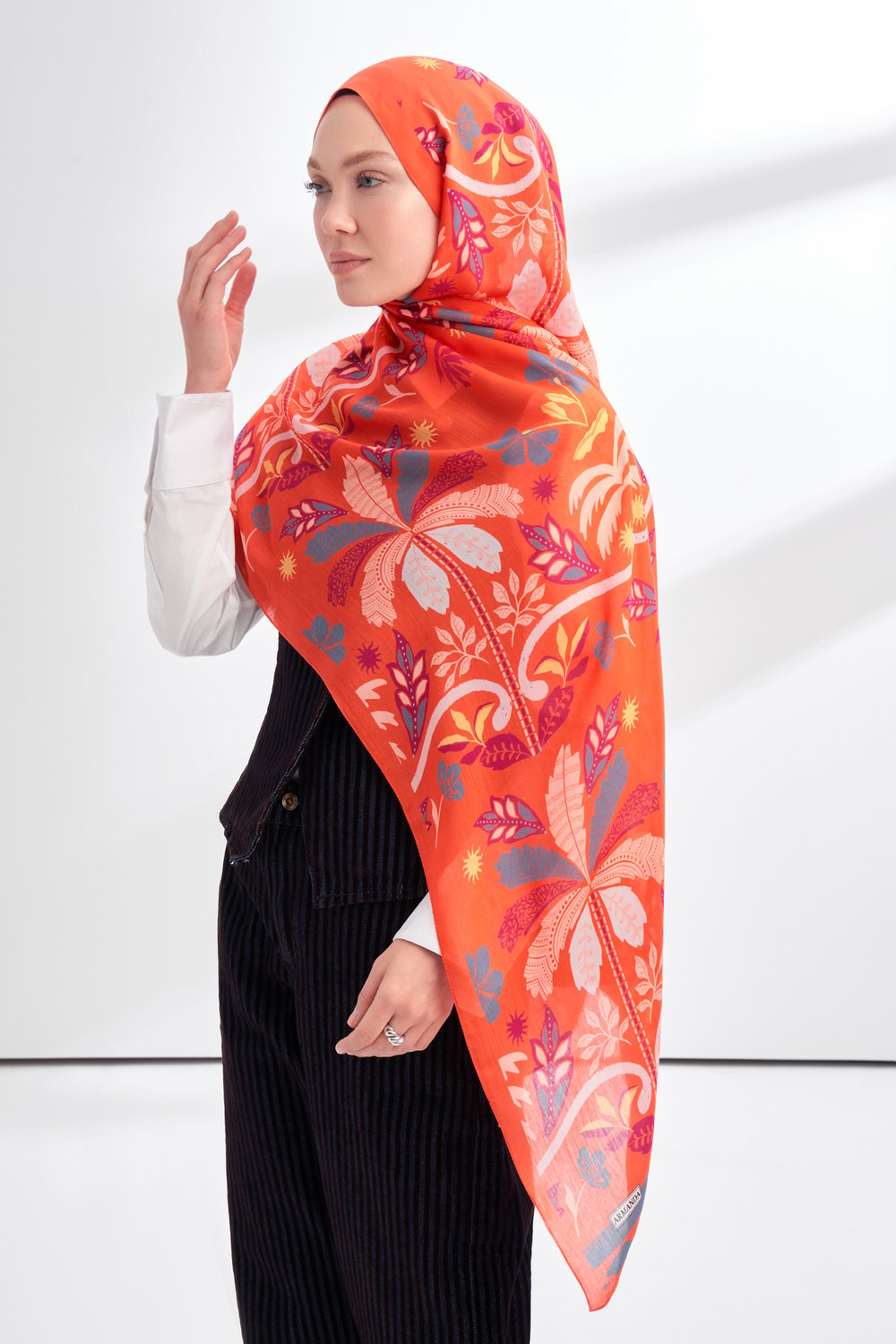 FLORAL ARCHIVE PALMERA DESEN ŞAL - NAR ÇİÇEĞİ