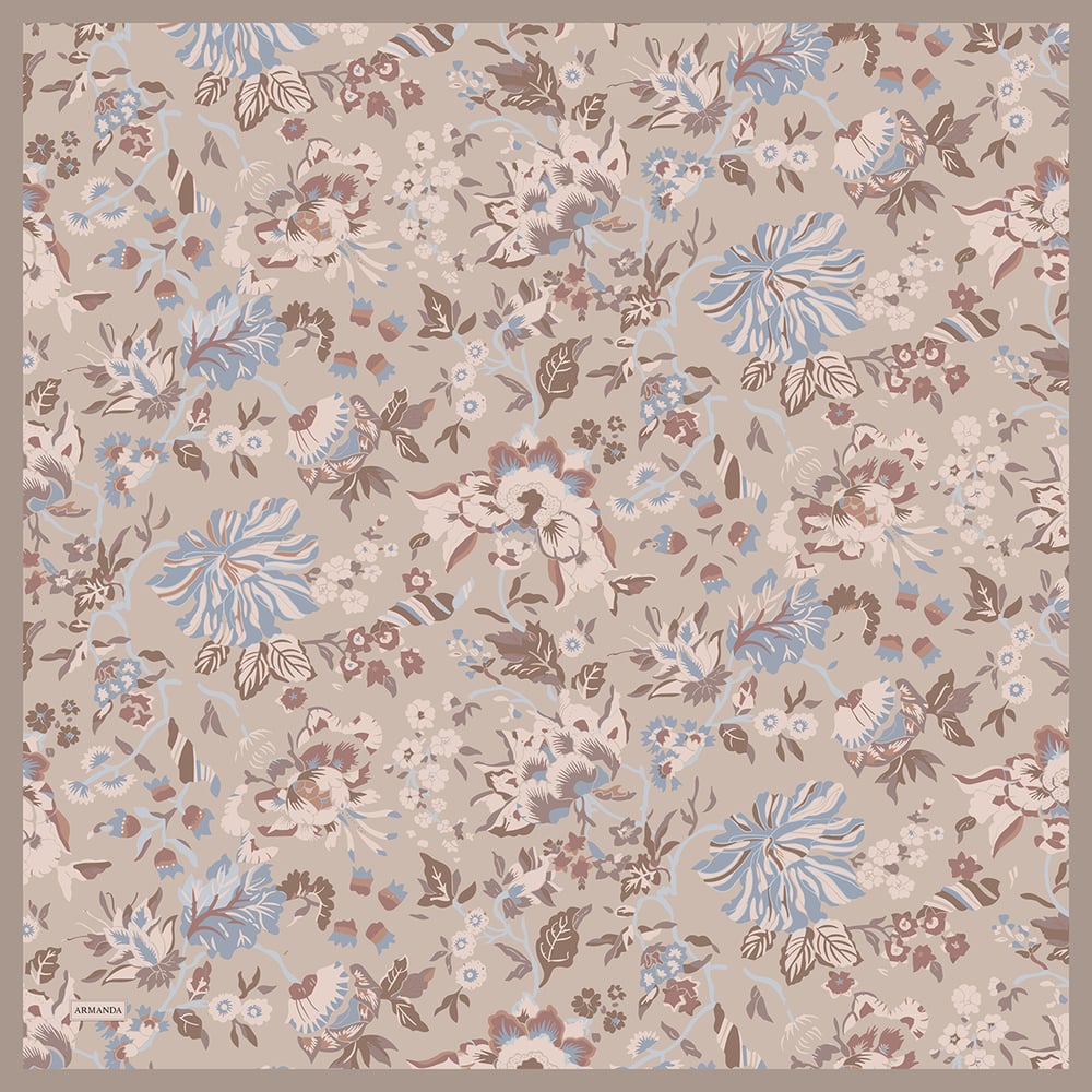 GARDEN MELODY DESEN THE TENCEL EDIT EŞARP - LATTE