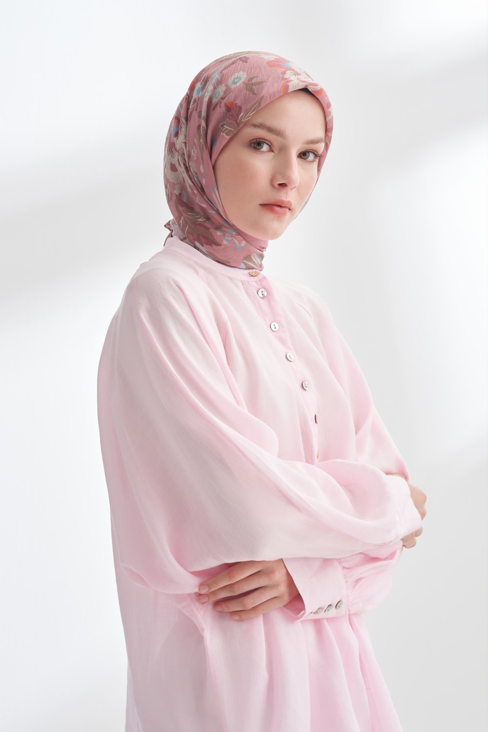 GARDEN MELODY DESEN THE TENCEL EDIT EŞARP - PUDRA
