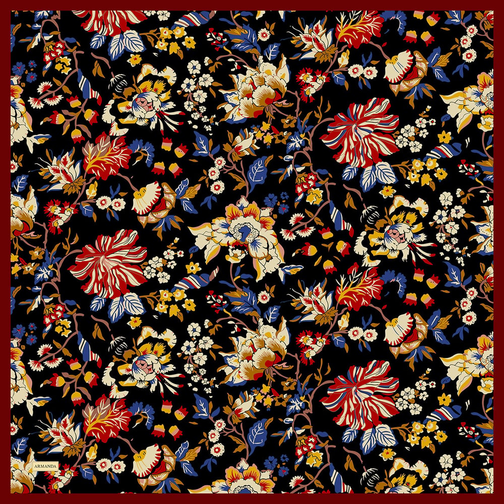 GARDEN MELODY DESEN THE TENCEL EDIT EŞARP - LACİVERT
