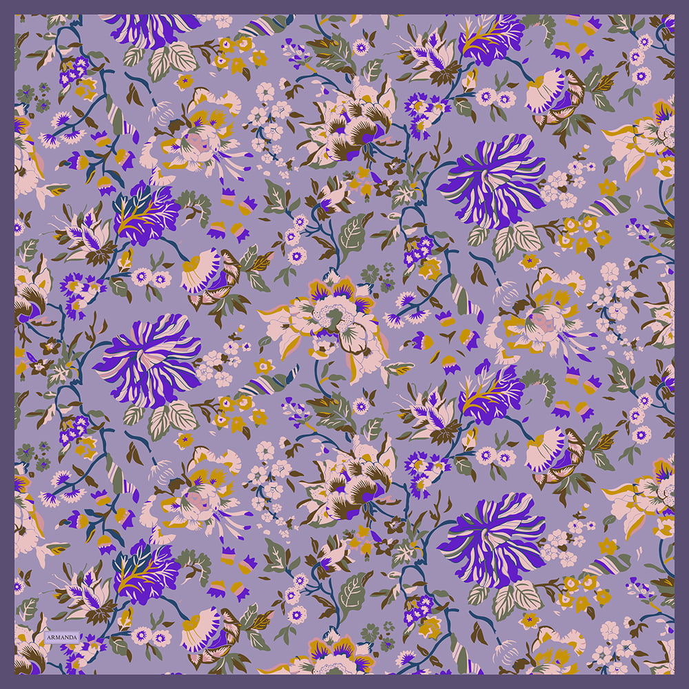 GARDEN MELODY DESEN THE TENCEL EDIT EŞARP - LEYLAK
