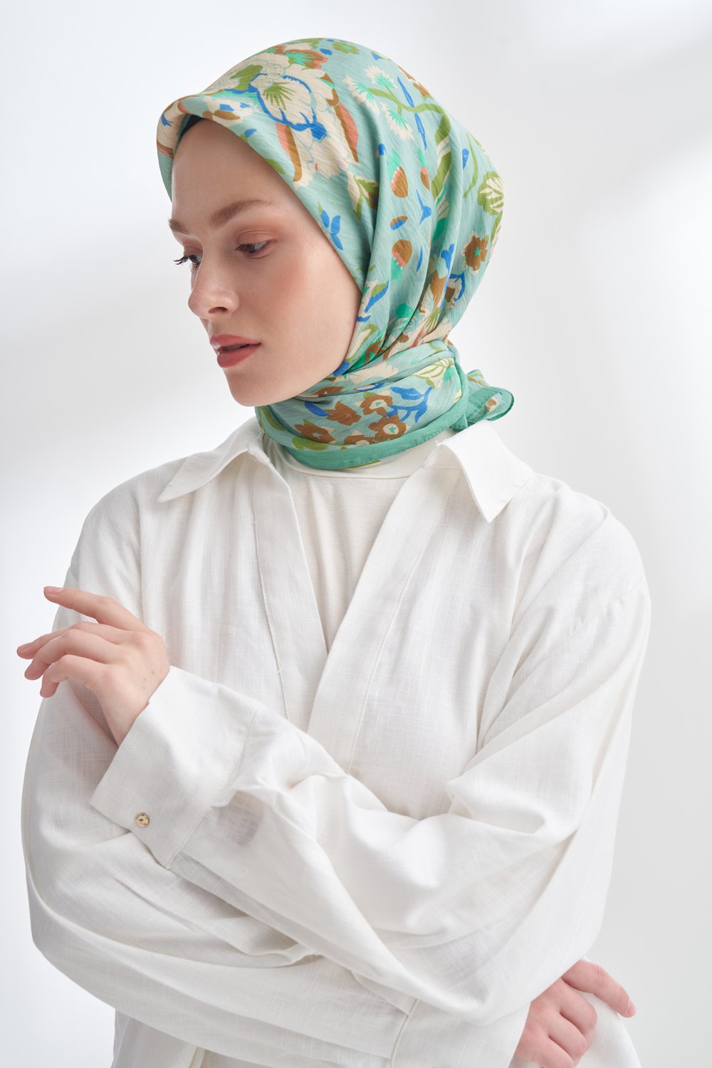 GARDEN MELODY DESEN THE TENCEL EDIT EŞARP - ÇAĞLA YEŞİLİ