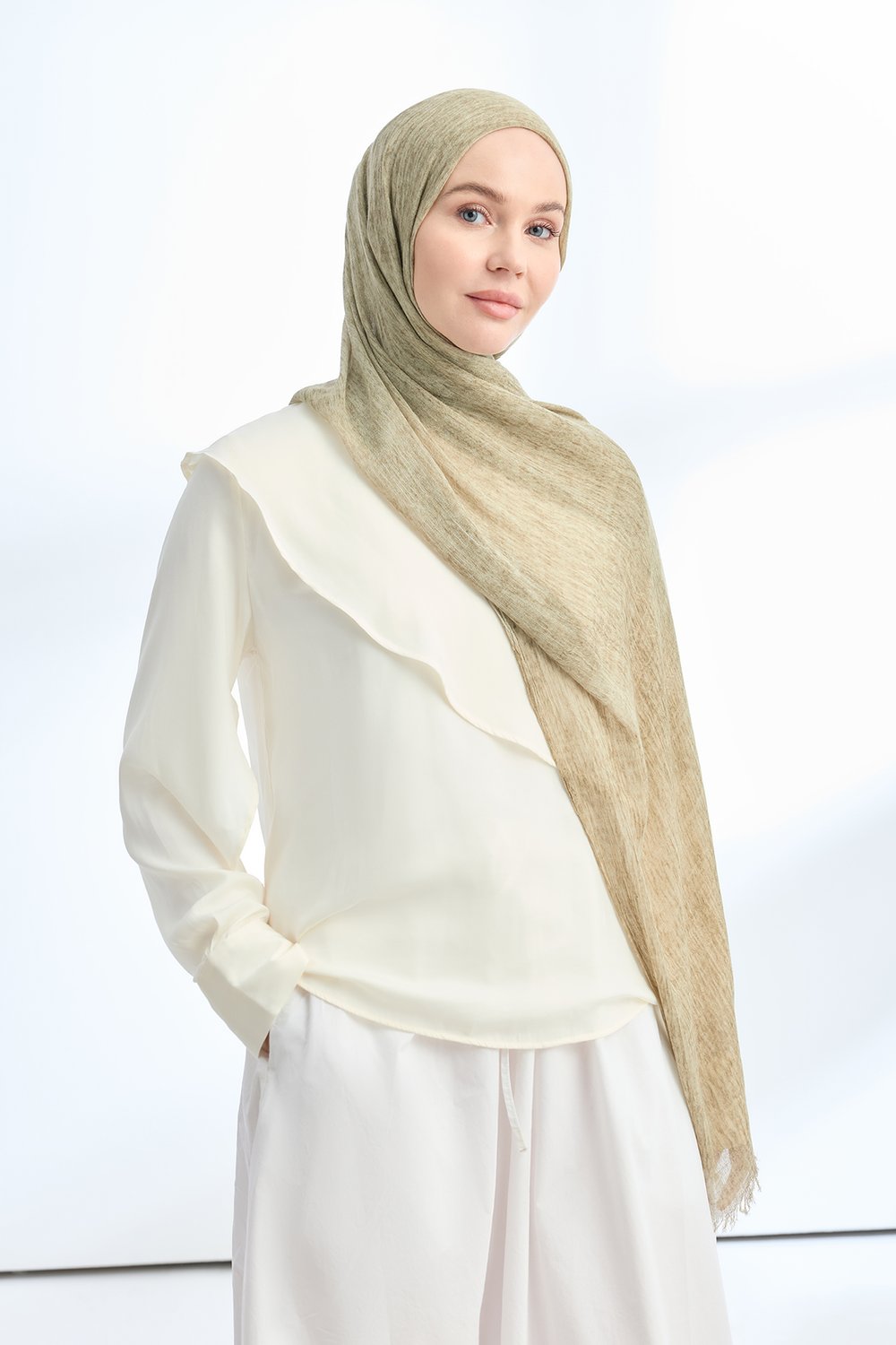 ORGANIC TOUCH VİSKOZ ŞAL - PASTEL YEŞİL