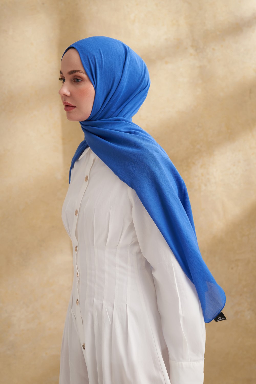 RUSTİK PAMUKSU ŞAL - SAKS