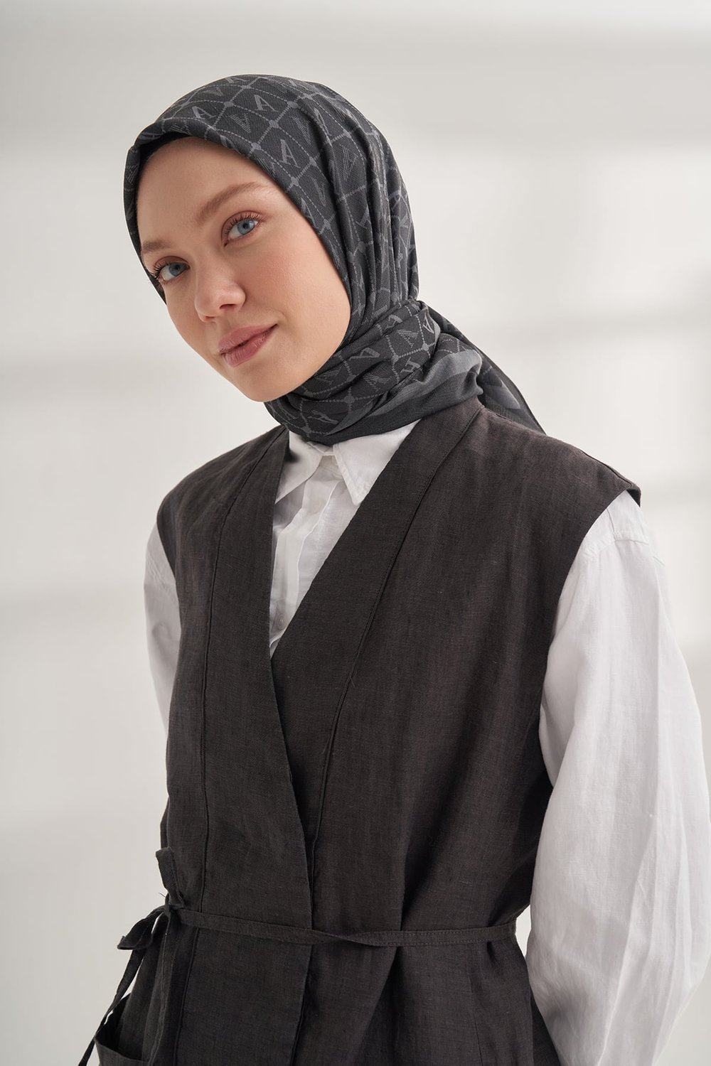 SEHER A DESEN EŞARP - FÜME