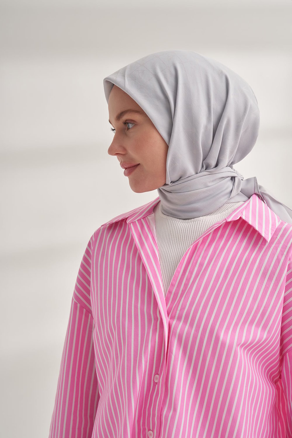 SEHER A DESEN EŞARP - GÜMÜŞ