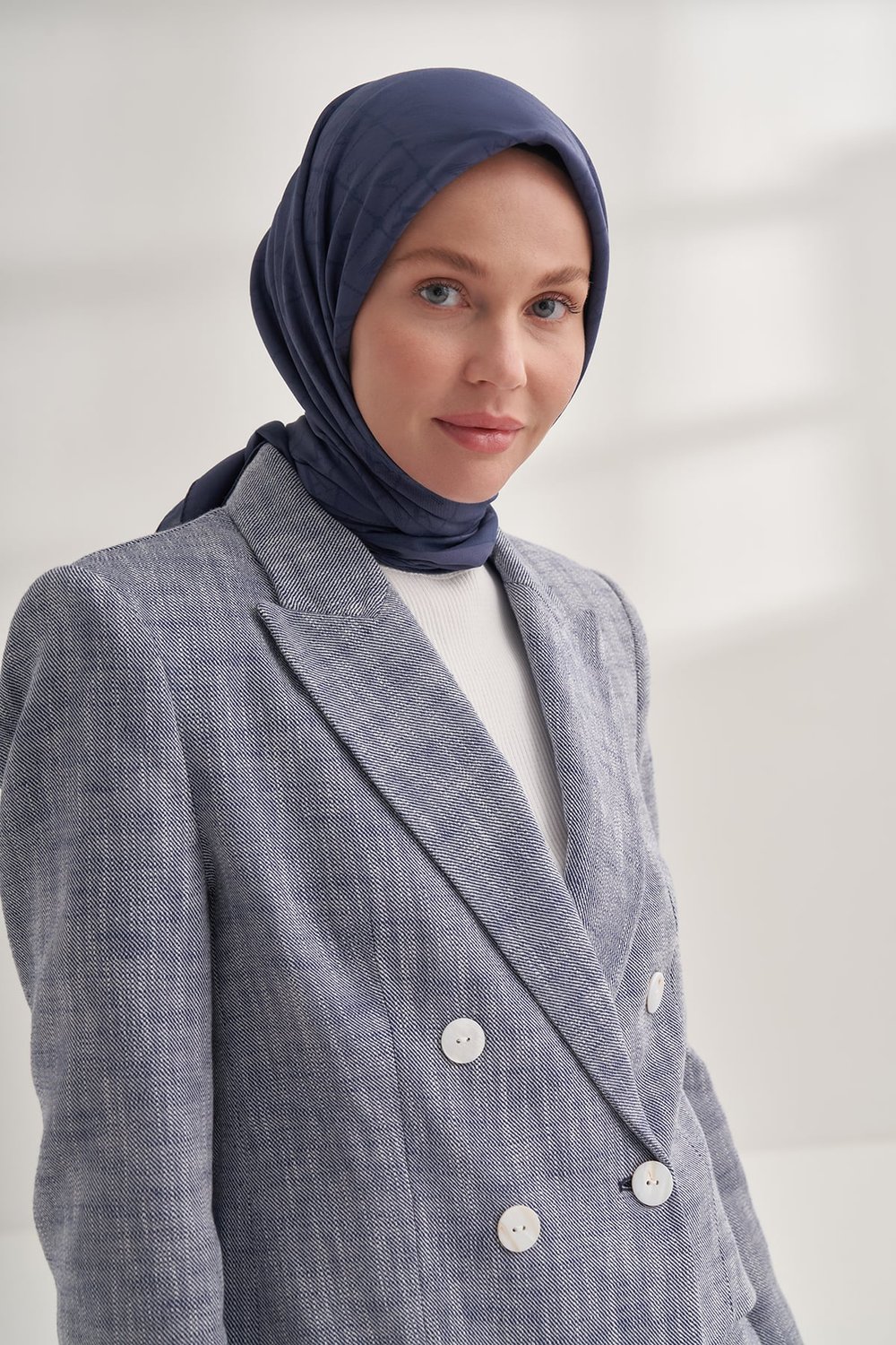SEHER A DESEN EŞARP - LACİVERT