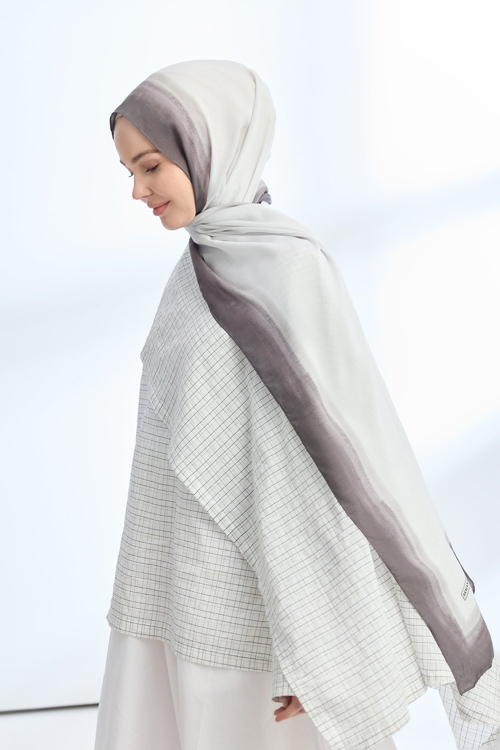 SOFT BLUSH FLOŞ VİSKON ŞAL - GÜMÜŞ