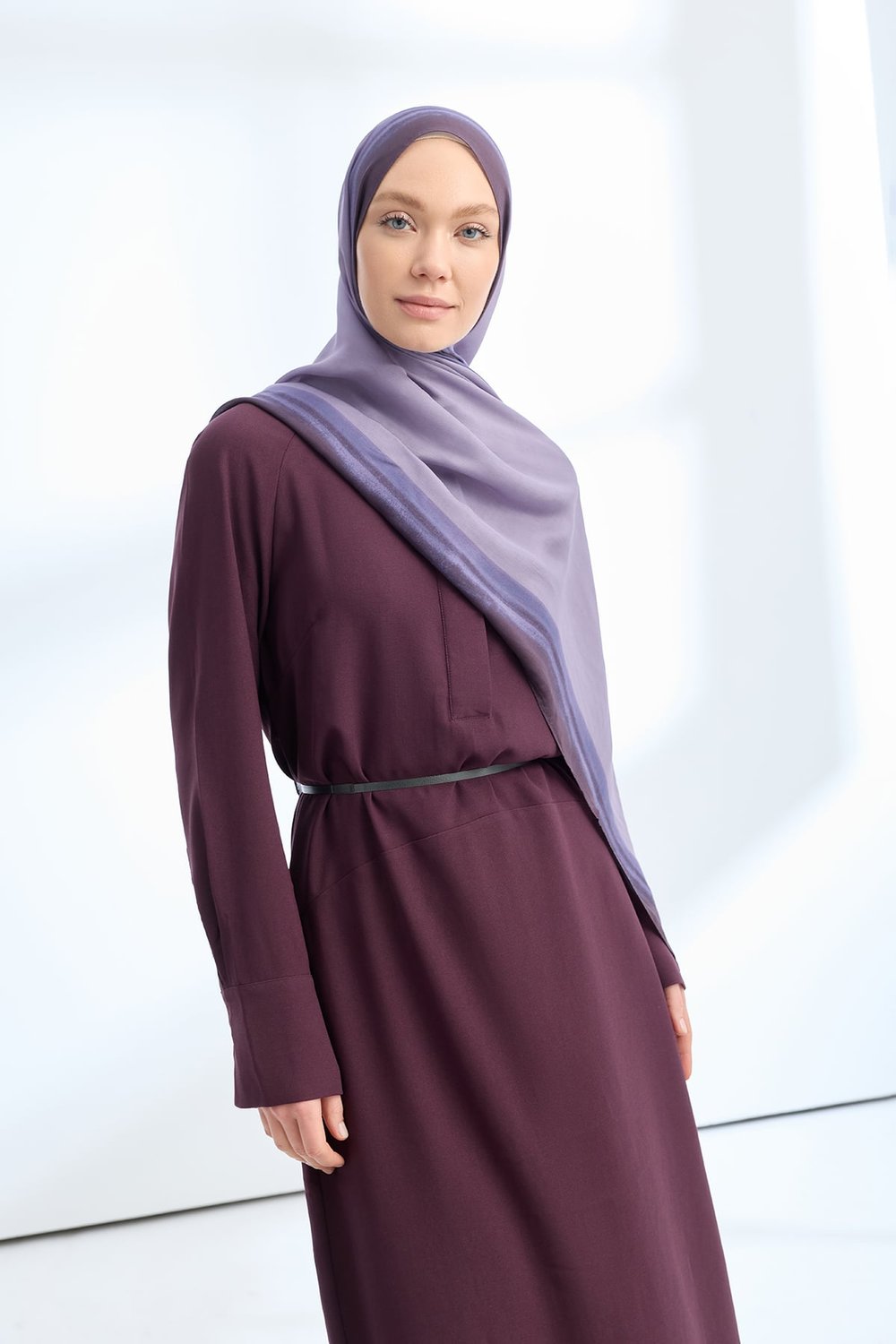SOFT BLUSH FLOŞ VİSKON ŞAL - LEYLAK