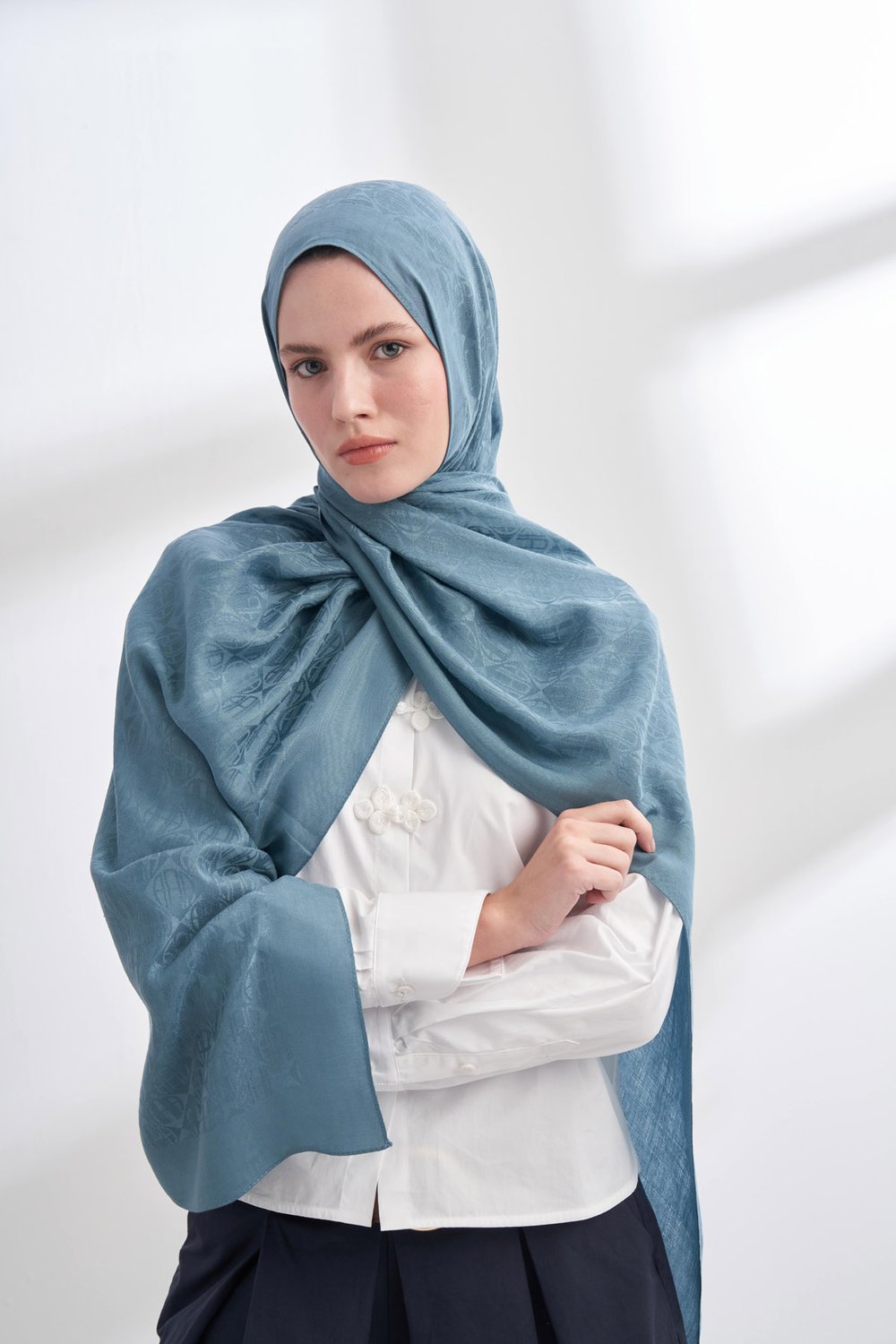 SOLEA JAKAR ICON DESEN ŞAL - PETROL