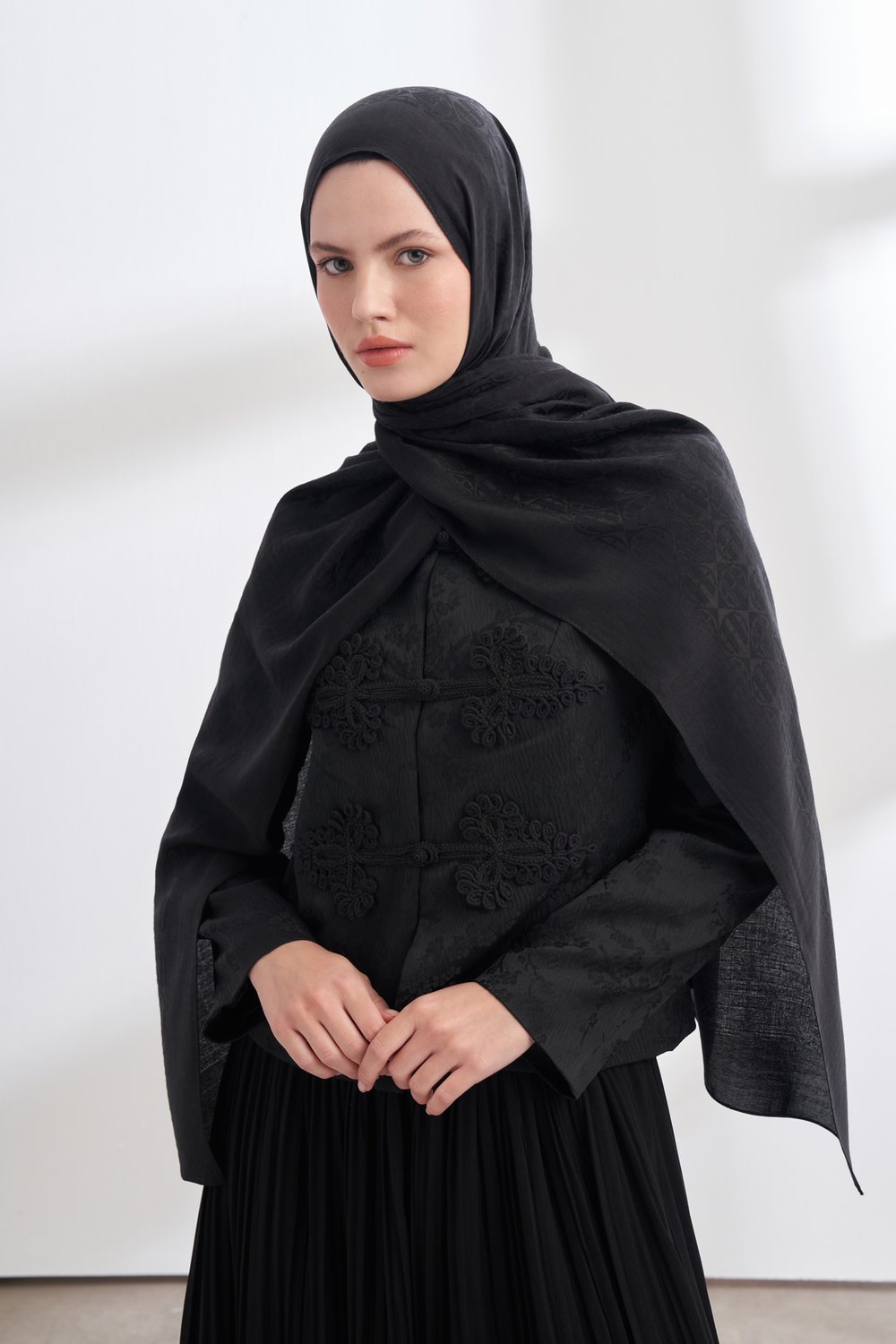 SOLEA JAKAR ICON DESEN ŞAL - SİYAH