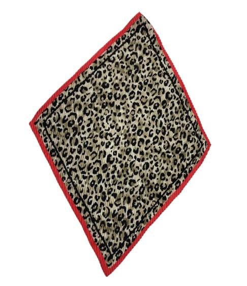 Piliseli Leopar Desenli Kadın Saç Aksesuarı, Fular, Bandana