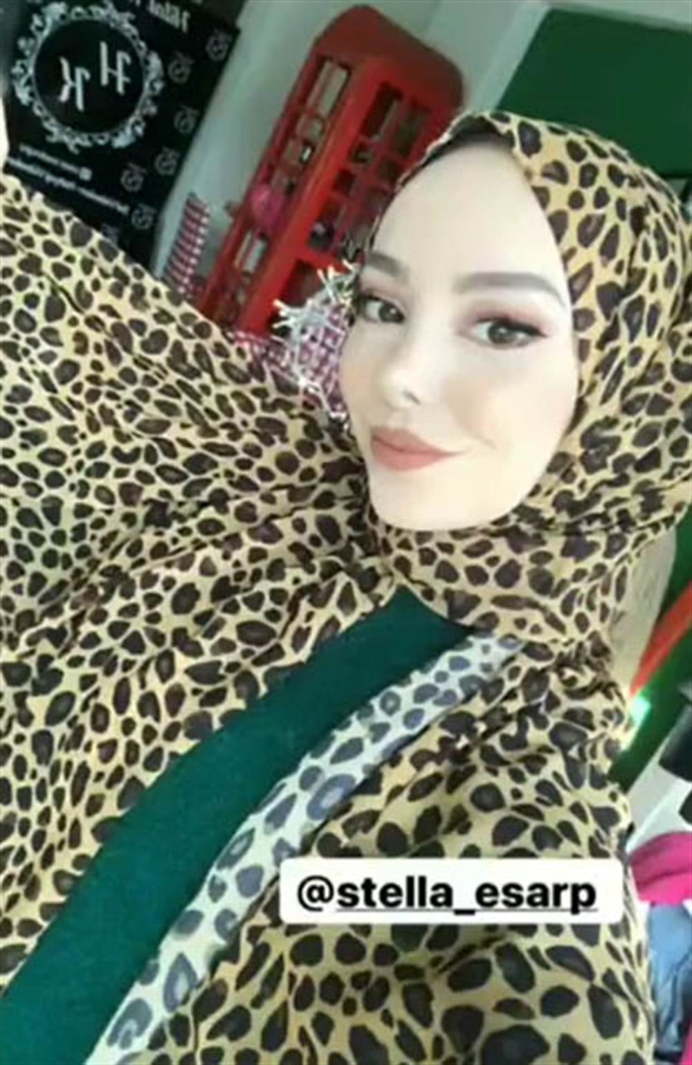 STELLA LEOPAR DESEN ŞAL Hardal