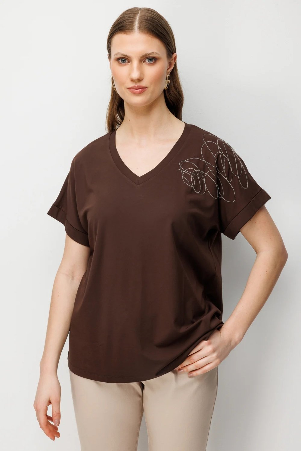 BluzOn Fashion BLUZ TEK OMZU ZİNCİRLİ V YAKAON FASHION5012771368