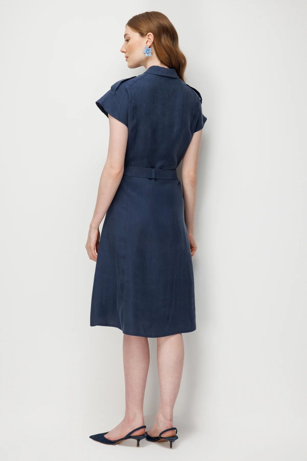ElbiseOn Fashion ELBİSE DERİ KEMERLİ KISA KOLON FASHION5012774404
