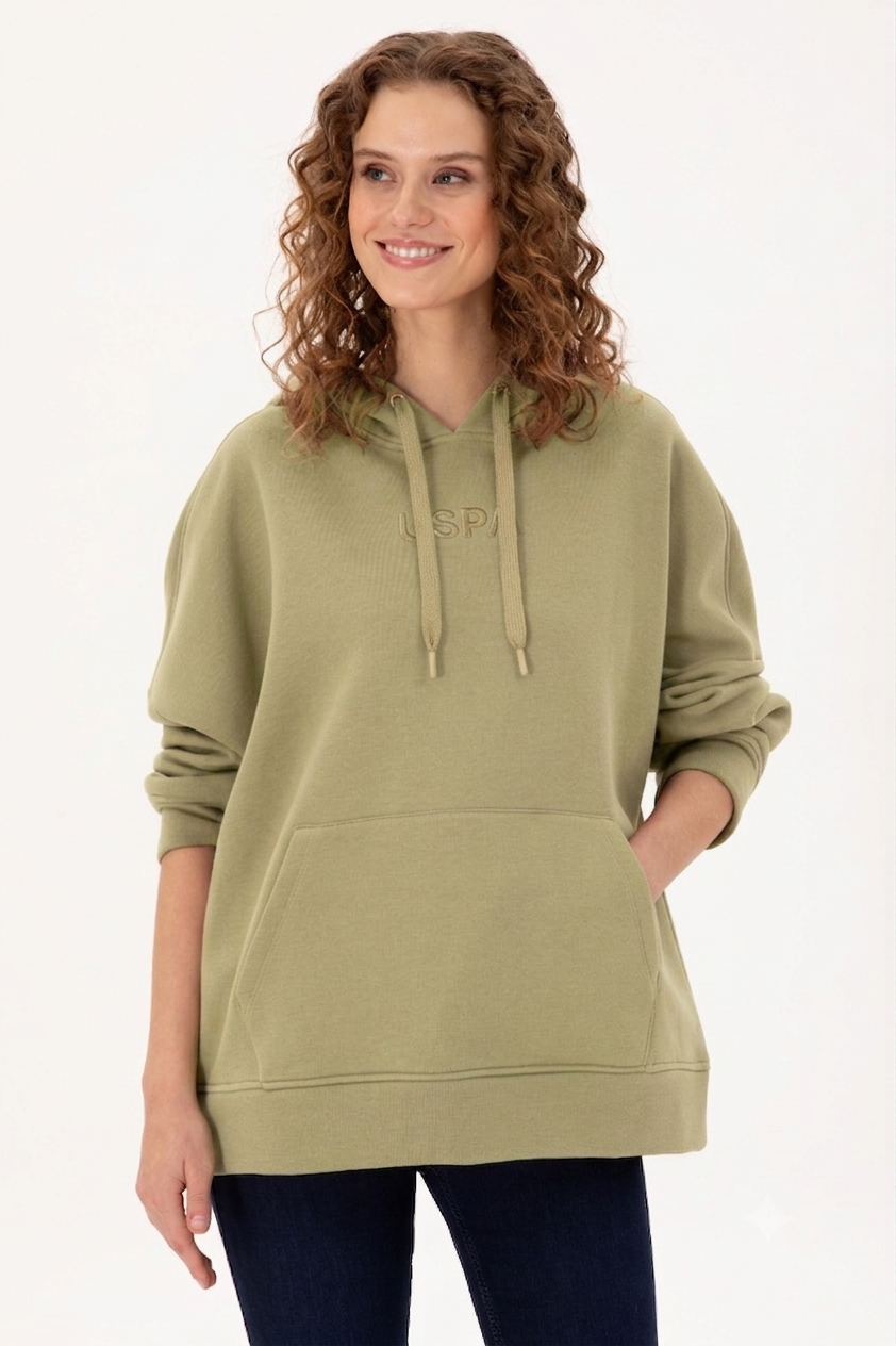 2026 KIŞUS POLO ASSN Renkli Logo Detaylı Kısa Kapüşonlu Kadın SweatshirtU.S. Polo Assn.494451939202