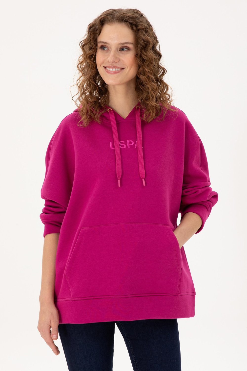 2026 KIŞUS POLO ASSN Renkli Logo Detaylı Kısa Kapüşonlu Kadın SweatshirtU.S. Polo Assn.494451939202