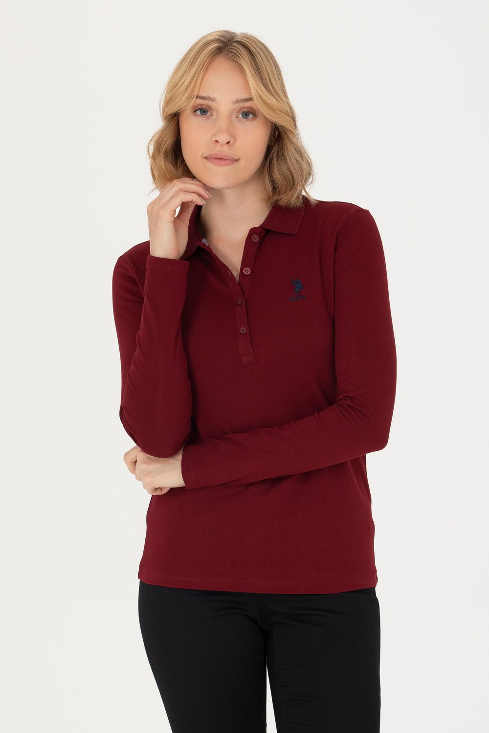 2026 KIŞUS POLO ASSN Polo Yaka Kadın SweatshirtU.S. Polo Assn.494452226400