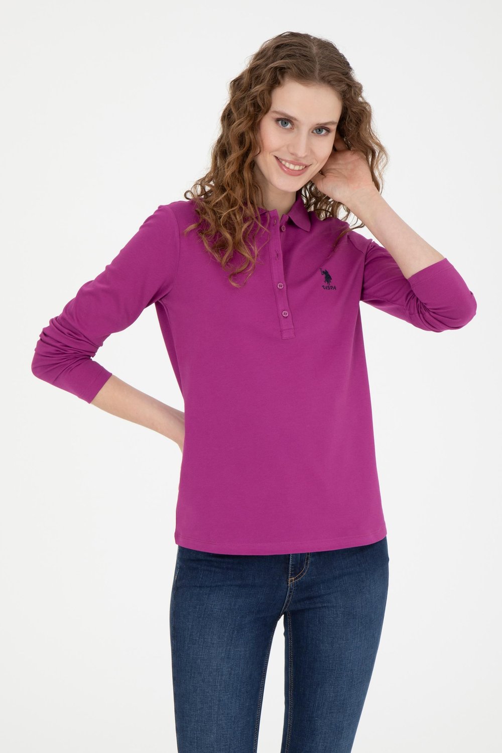 2026 KIŞUS POLO ASSN Polo Yaka Kadın SweatshirtU.S. Polo Assn.494452226400