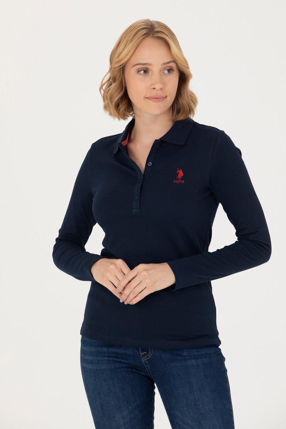 2026 KIŞUS POLO ASSN Polo Yaka Kadın SweatshirtU.S. Polo Assn.494452226400