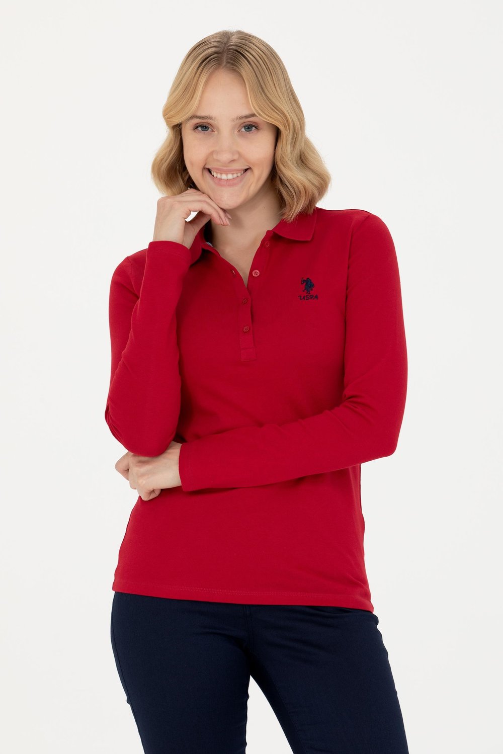 2026 KIŞUS POLO ASSN Polo Yaka Kadın SweatshirtU.S. Polo Assn.494452226400