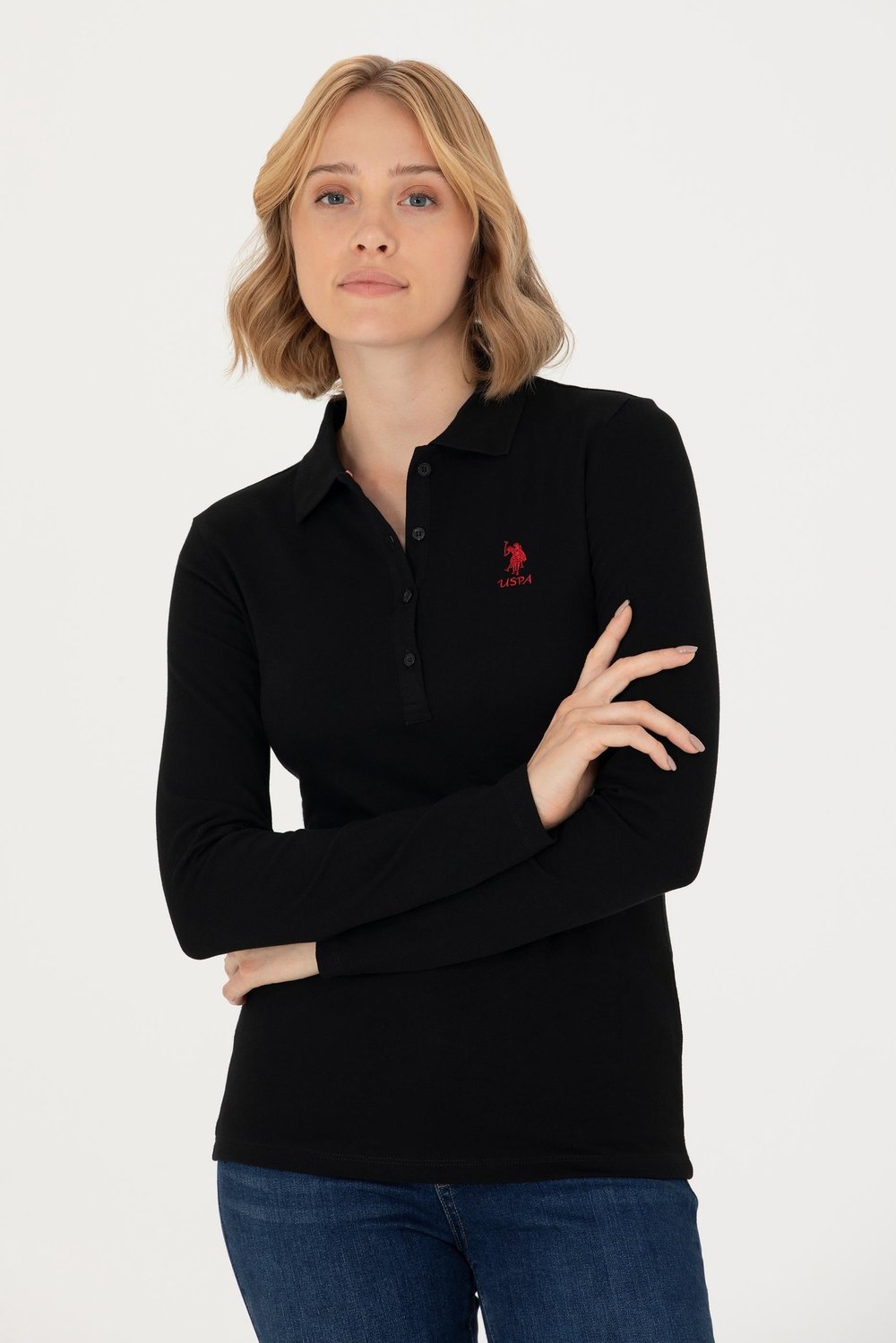 2026 KIŞUS POLO ASSN Polo Yaka Kadın SweatshirtU.S. Polo Assn.494452226400