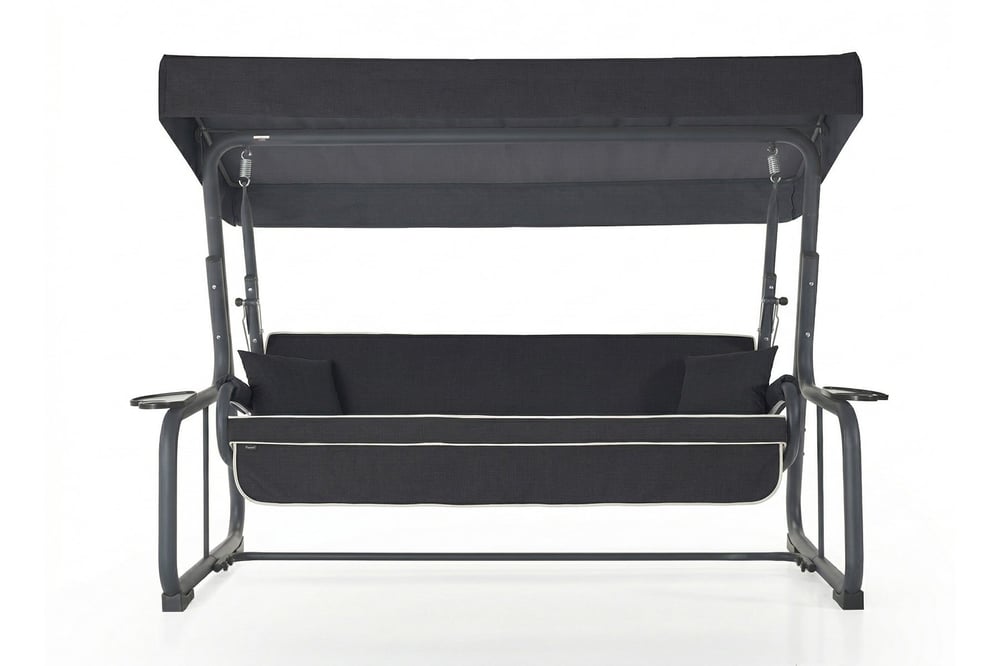 Rubus 4 Kişilik Bahçe Balkon Teras Salıncağı - Antrasit Dört Kişilik Salıncaklar  Erinöz