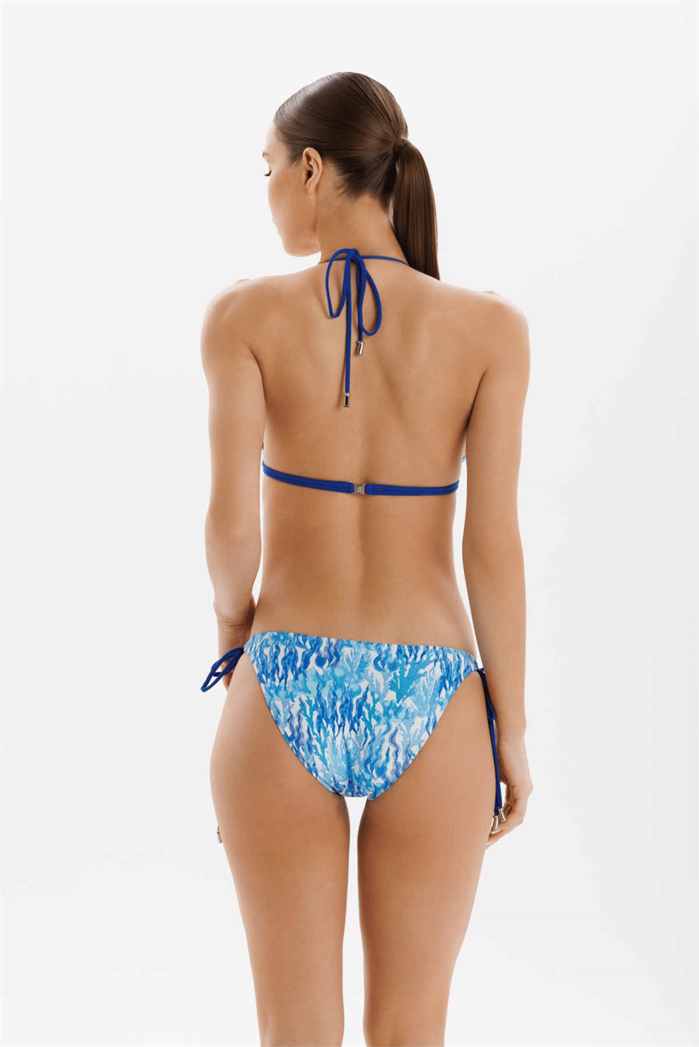 Dalga Desen Detaylı Üçgen Kadın Bikini