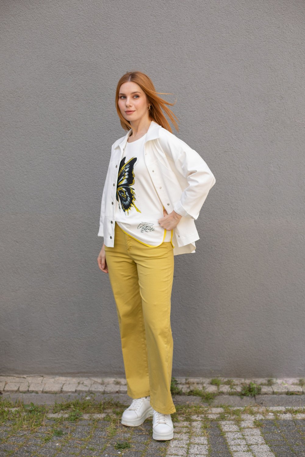 Kemerli Boru Paça Pantolon
