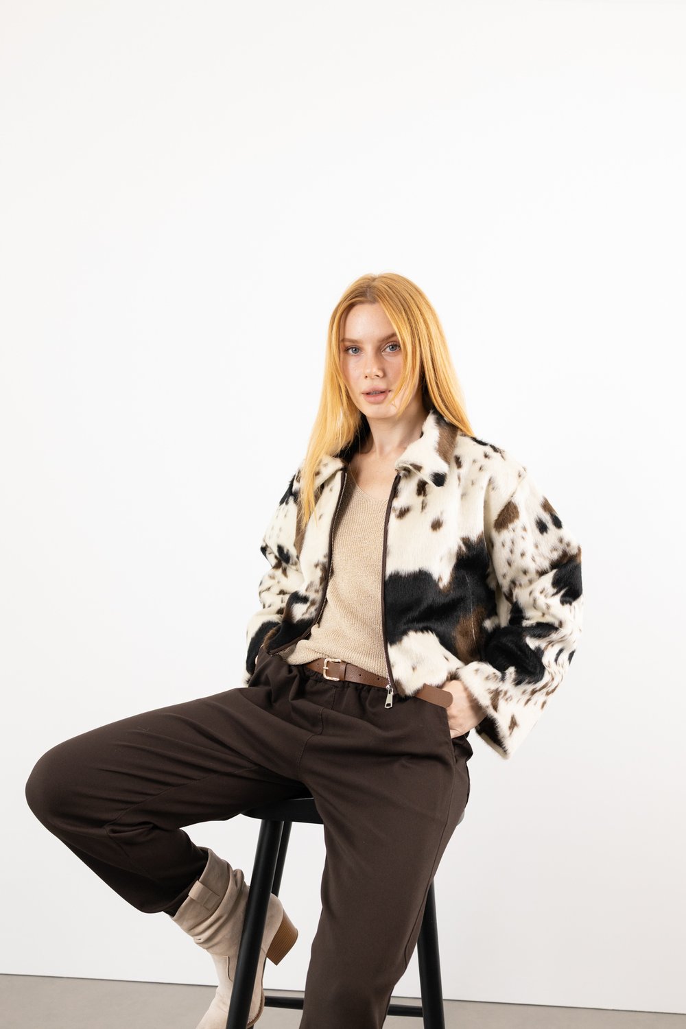 Leopar Desen Ceket