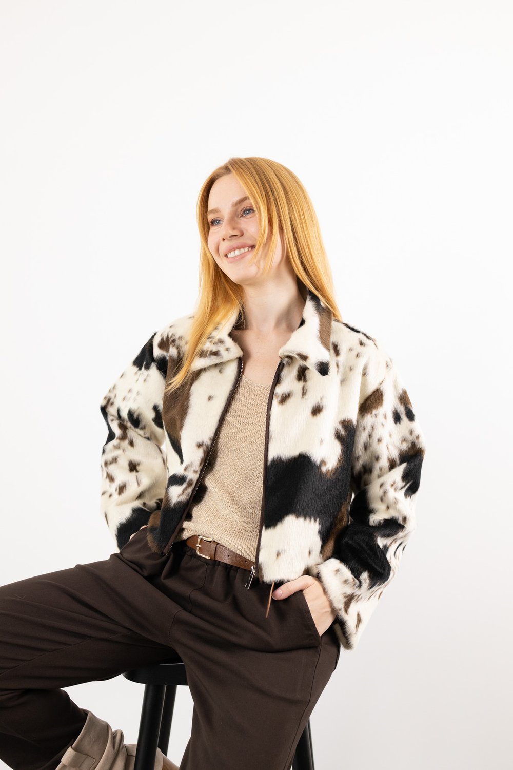Leopar Desen Ceket