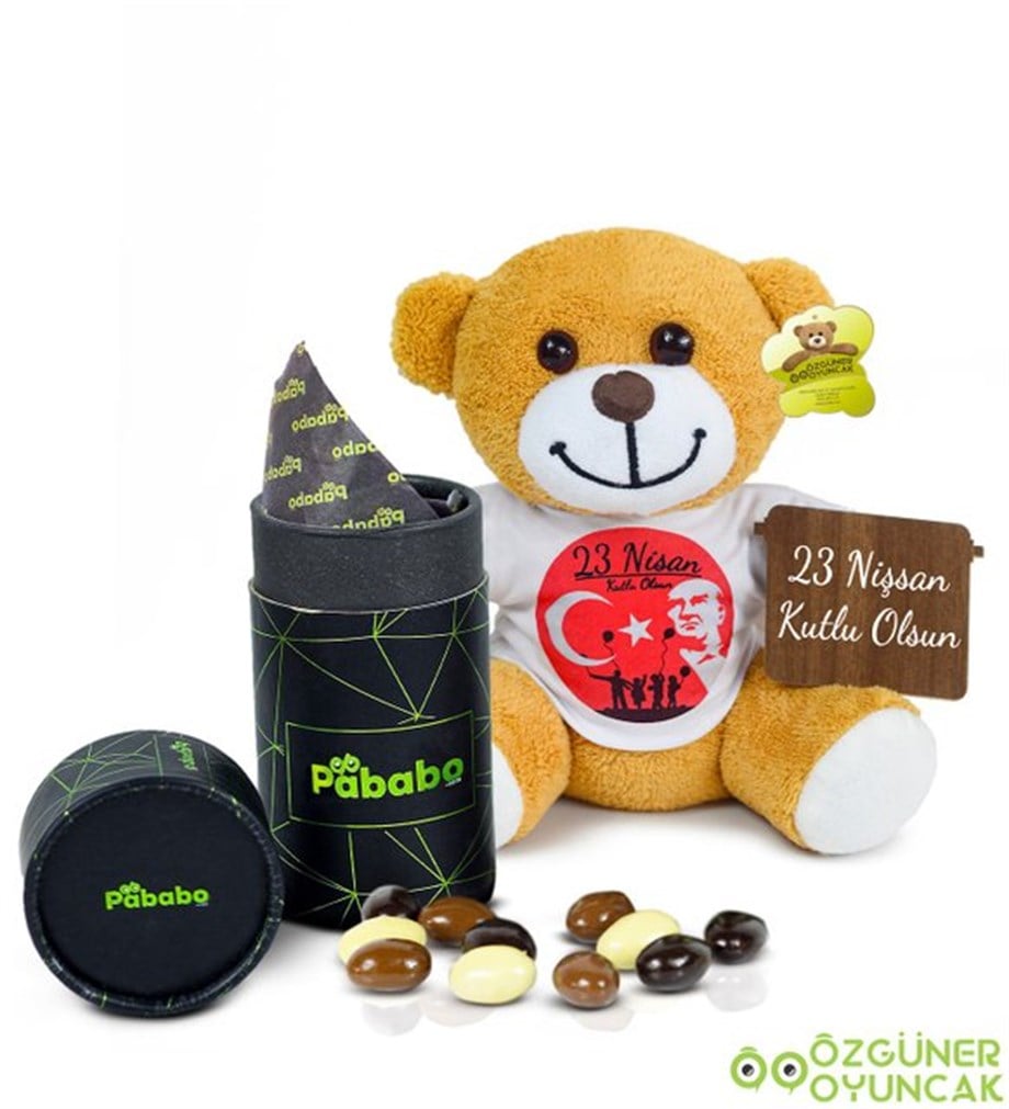 23 Nisan Kutlu Olsun Ayıcığı ve Pababo Chocolate Badem Fiyatı