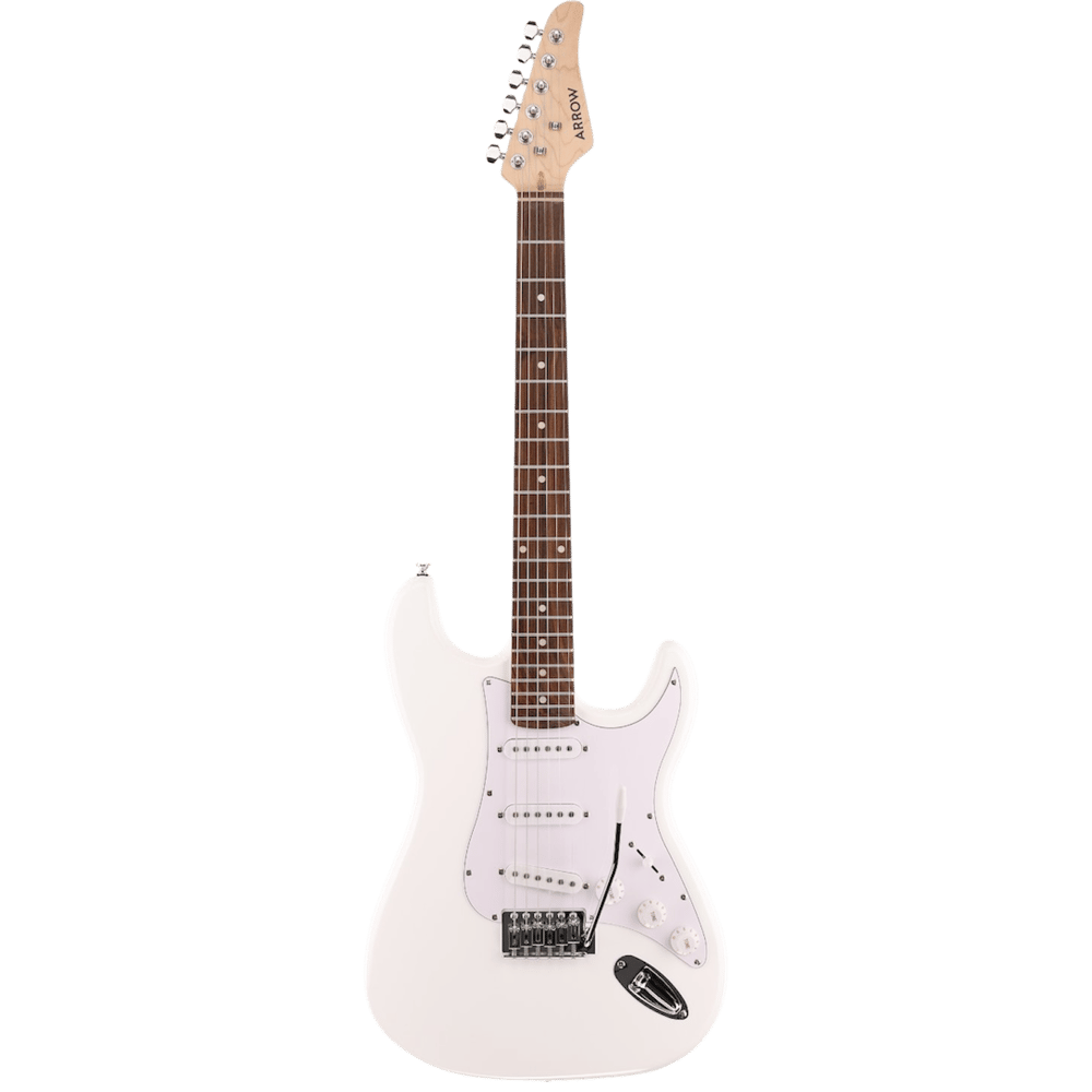 Arrow Tonecaster ST 111 Elektro Gitar Snow White Rosewood/White
