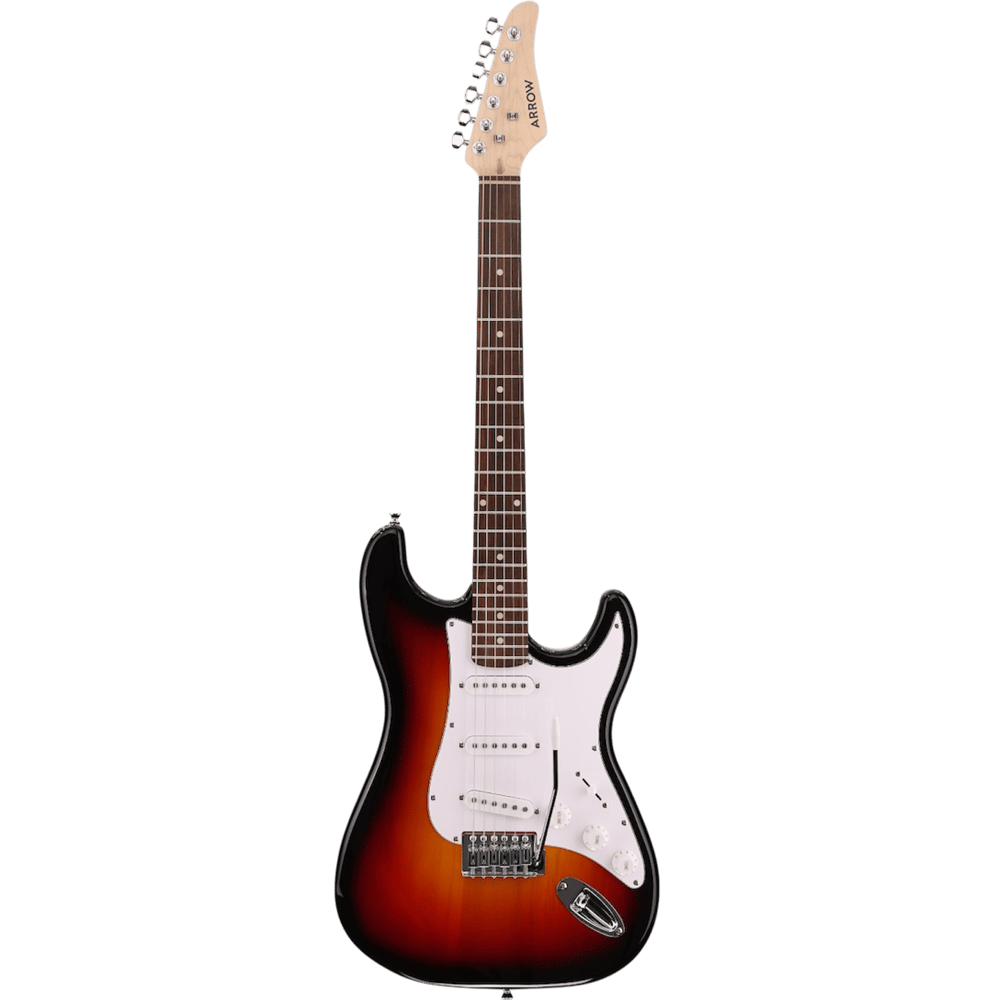 Arrow Tonecaster ST 111 Elektro Gitar Tobacco Burst Rosewood/White