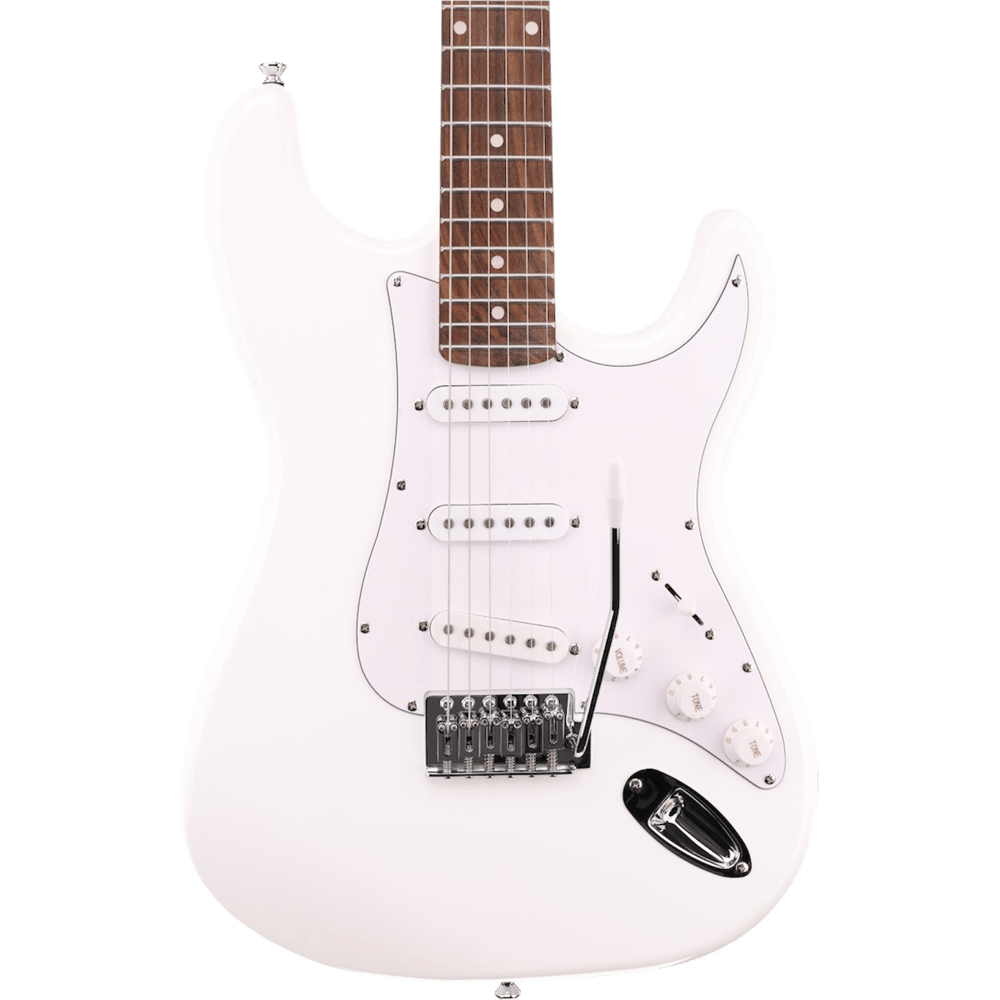 Arrow Tonecaster ST 111 Elektro Gitar Snow White Rosewood/White