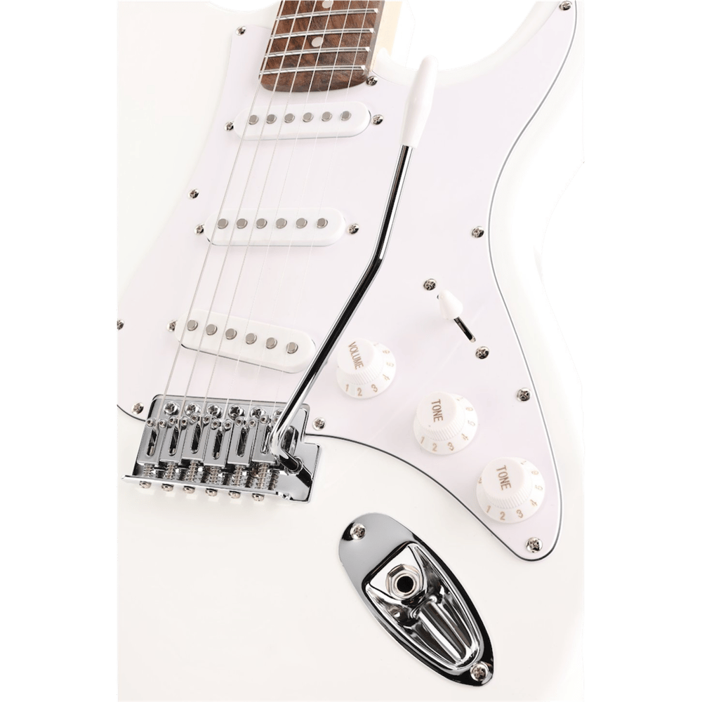 Arrow Tonecaster ST 111 Elektro Gitar Snow White Rosewood/White