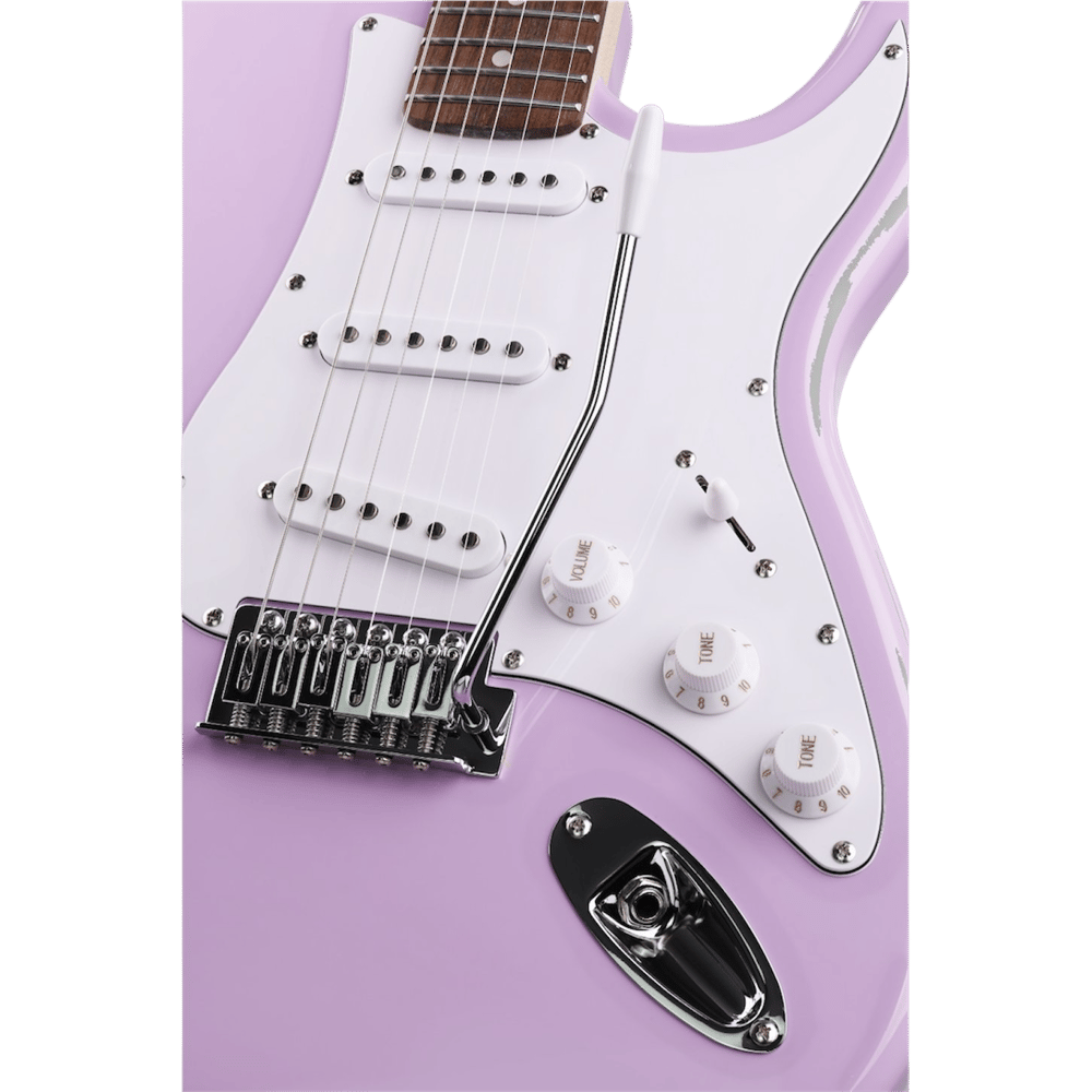 Arrow Tonecaster ST 111 Elektro Gitar Bubblegum Rosewood/White