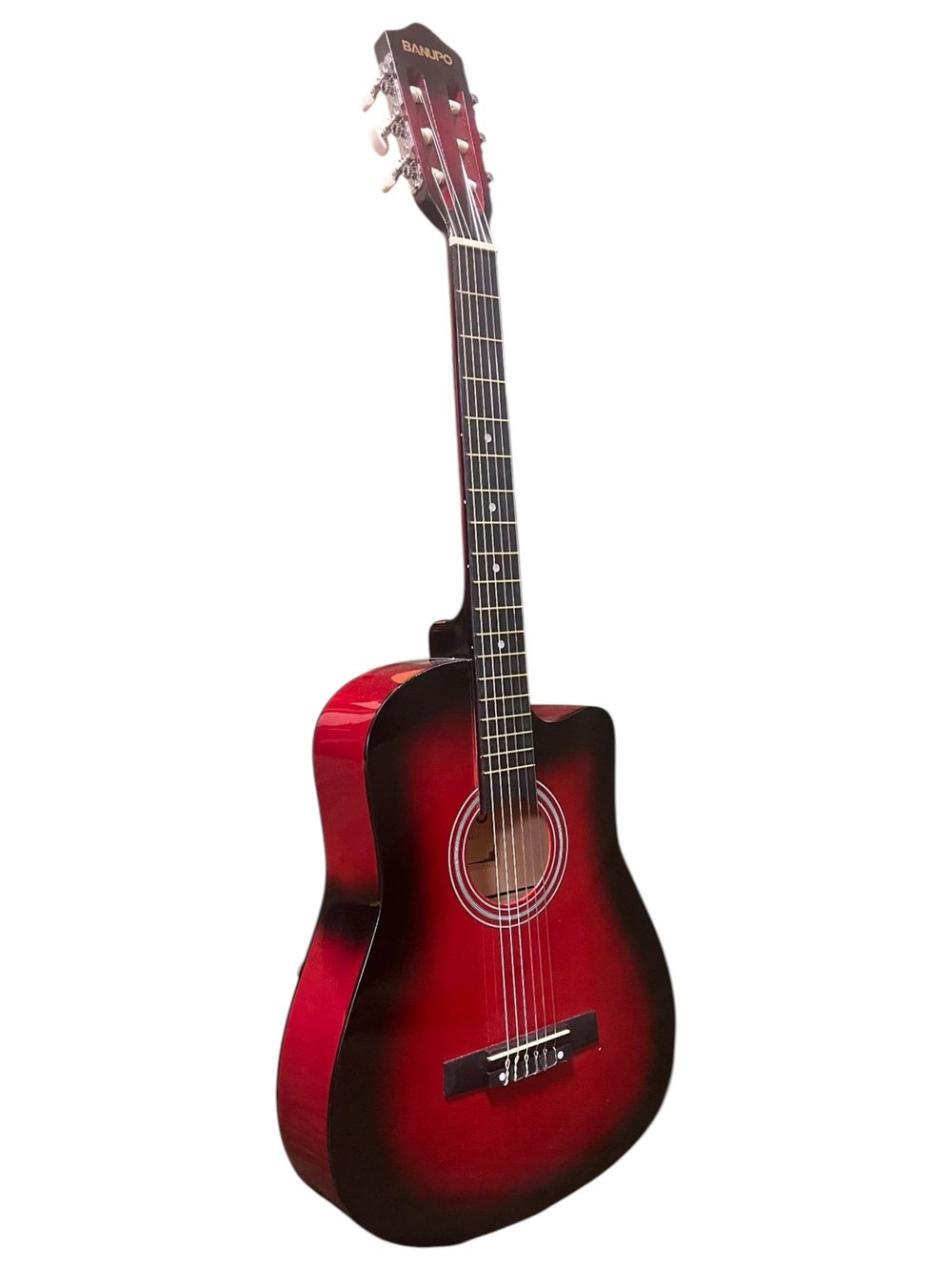 Banupo MG1RB Red Black Klasik Gitar Başlangıç Seti (Gitar + Kılıf + Akort Aleti + Gitar Standı + Askı)