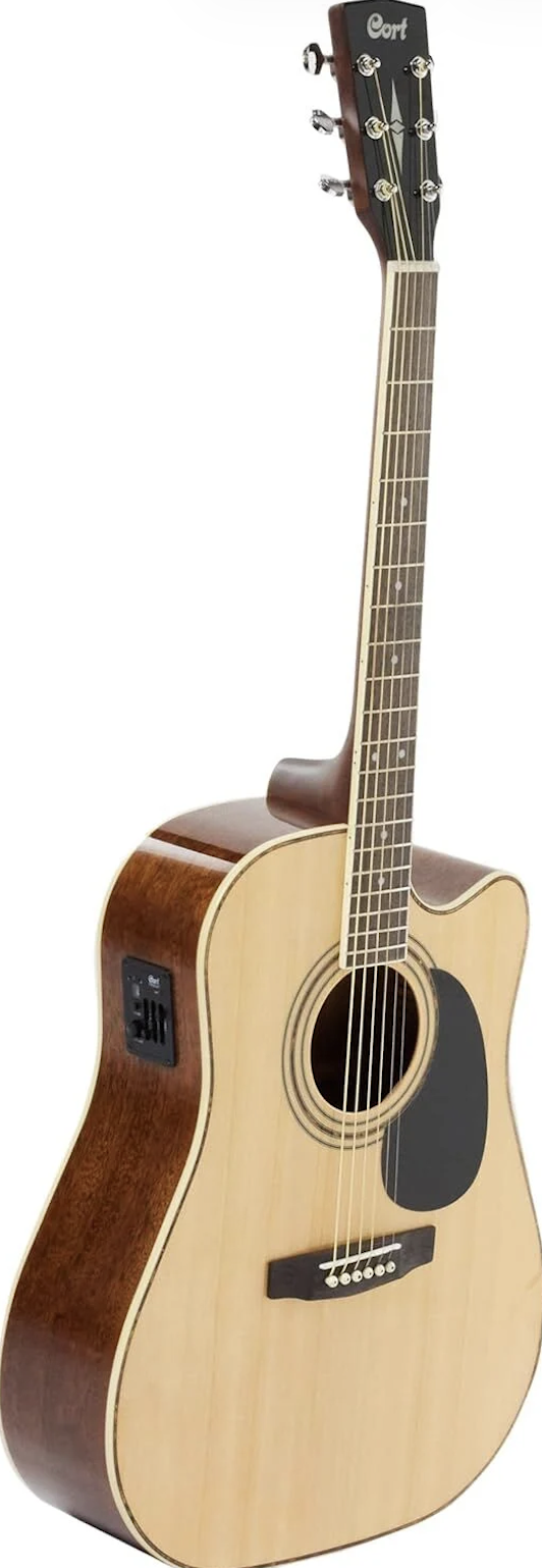 Cort AD880CENATW Elektro Akustik Gitar Çantalı Naturel Ladin Kapak