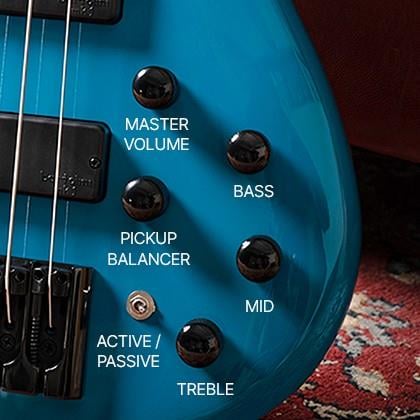 Cort C5 DELUXE CBL Bas Gitar 5 Telli Şeker Mavisi