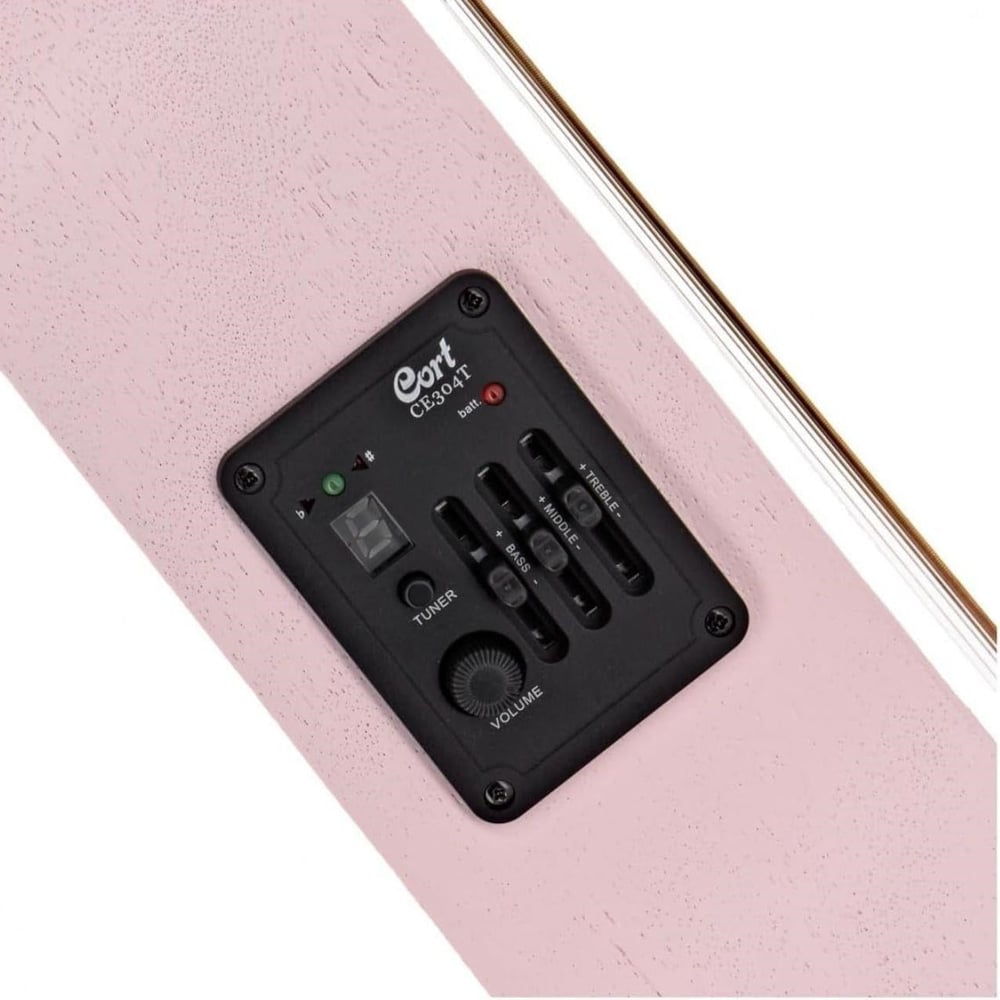 Cort JADE CLASSIC PPOP Elektro Akustik Gitar Pastel Pink Open Pore
