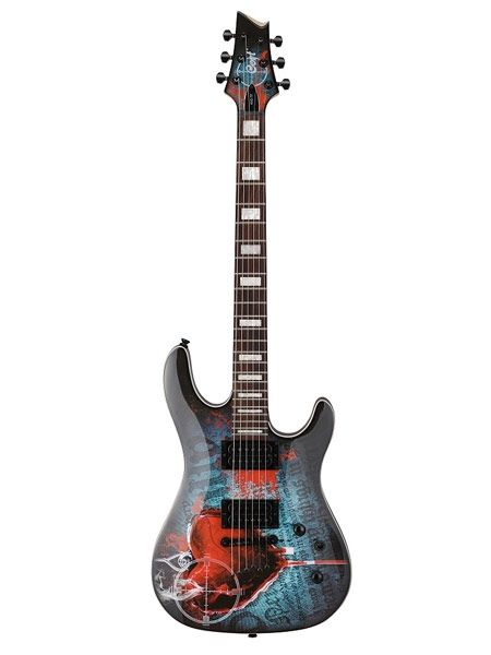 Cort KX5-FR-TF BK Desenli Siyah Elektro Gitar