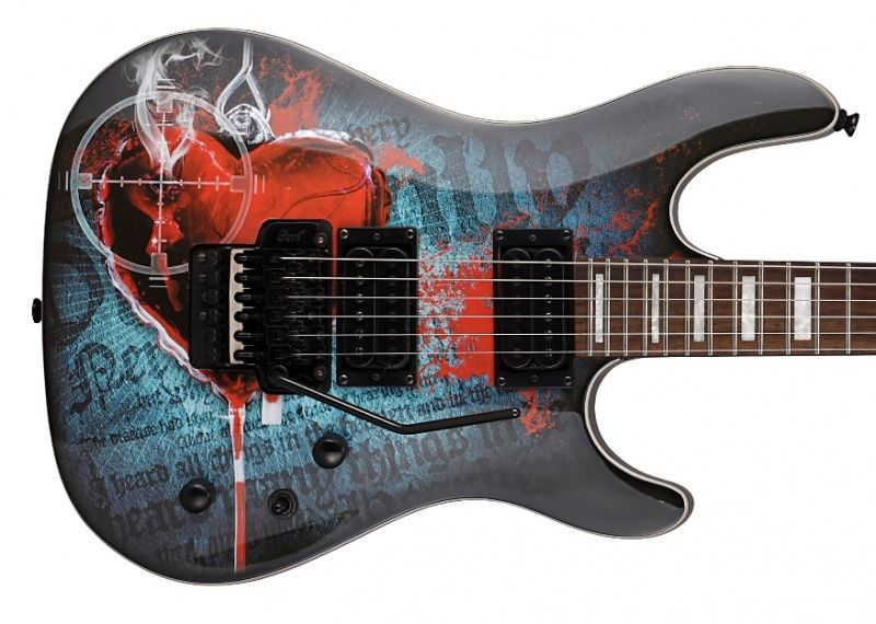 Cort KX5-FR-TF BK Desenli Siyah Elektro Gitar