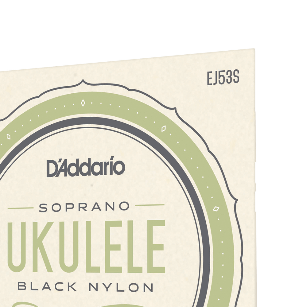 Daddario EJ53S Soprano Ukulele Teli (Black Nylon)