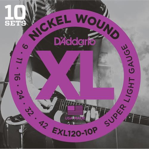 Daddario EXL120-B25 (25 Set) Elektro Gitar Tel Seti Xl 9-42 Nickel