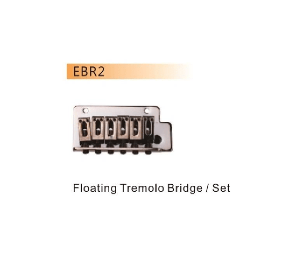 Dr. Parts EBR2BK Elektro Tremolo Köprü + Kol Seti (4 Vida) (Siyah)